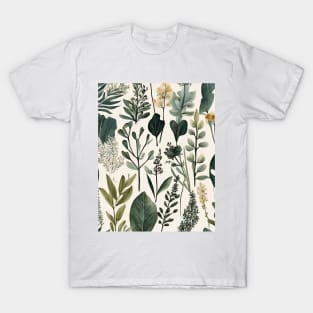 Minimalist Modern Boho Chic Wildflower Botanical Plants T-Shirt